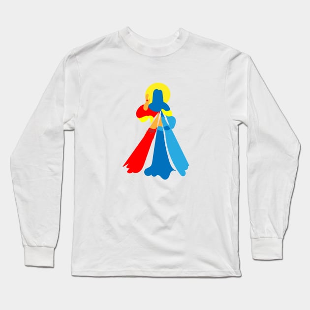 Divine Mercy Long Sleeve T-Shirt by FlorenceFashionstyle